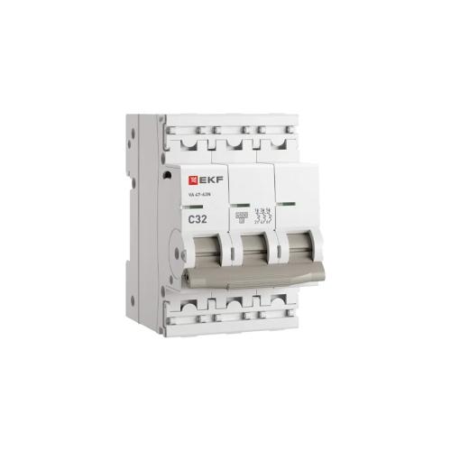 Авт. выкл. 3P 32А (C) 4,5kA ВА 47-63N EKF PROxima M634332C